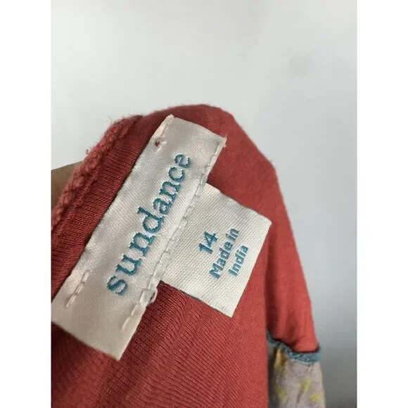 Sundance Coral and Teal Midi Dress - Picture 7 of 7